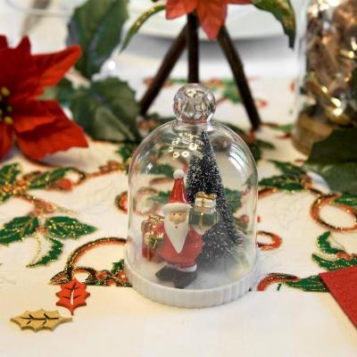 1 Cloche du père Noël avec décoration sapin et cadeau 10 x 6.8cm REF/DEK0810