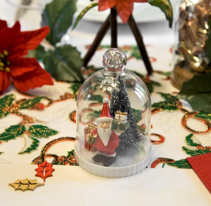 Dek0810 decorations cloche pere noel cadeaux sapins