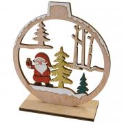 1 Boule du père Noël en bois pour décoration de table REF/DEK0873