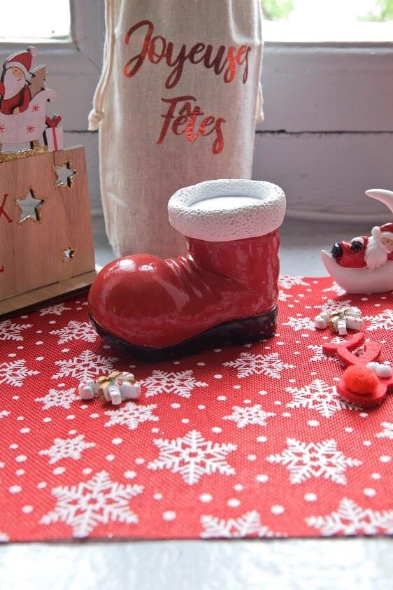 Dek0915 decoration de table botte du pere noel