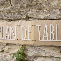 Dek0952 decoration a suspendre pancarte plan de table bois