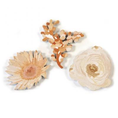 Dek0957 decoration de table champetre a parsemer fleurs bois