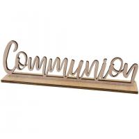 Dek0966 centre de table communion lettre bois