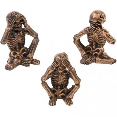 Dek1096 decoration halloween squelette cuivre en resine