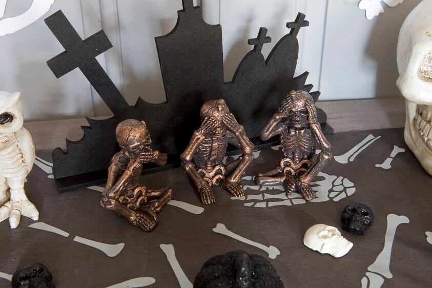 Dek1096 decoration halloween squelette cuivre