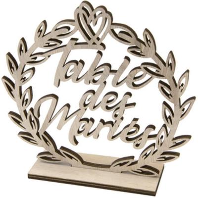 Dek1252 centre de table mariage table des maries en bois