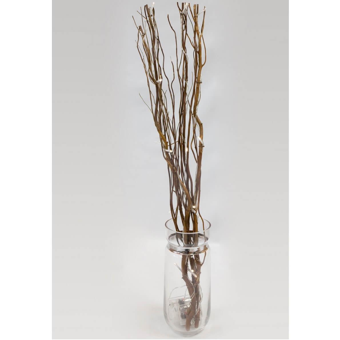 Del0007 decoration fagot de bois lumineux a led