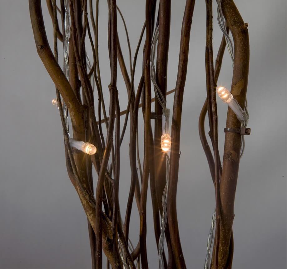 Tronc de branche en bois massif, vitrine décorative, décoration de