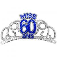 Diademe anniversaire 60 ans bleue et argent
