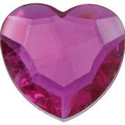 Diamant coeur fuchsia (x12) REF/3349