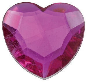 Diamant coeur fuchsia