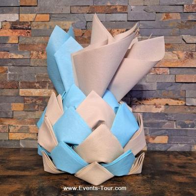 Distributeur pliage de serviette ananas rose naturel kraft