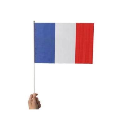 Drapeau sur pique france tricolore bleu blanc et rouge