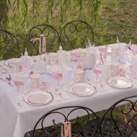 Dressage de table avec nappe blanche elegante 10 metres