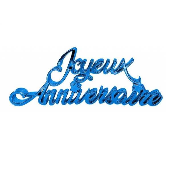 Dta24 centre de table lettre joyeux anniversaire bleue
