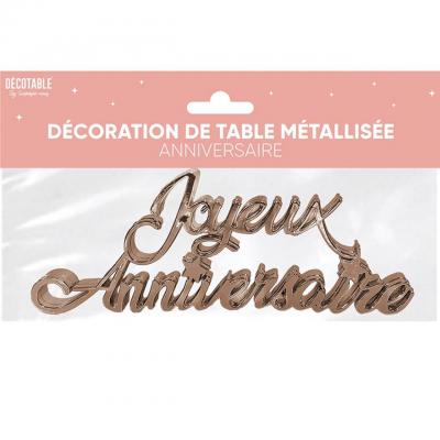 Dtam00rg centre de table joyeux anniversaire rose gold