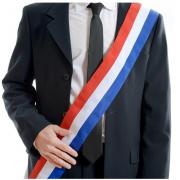 Echarpe du maire tricolore France en bleu, blanc et rouge de 2m (x1) REF/4058