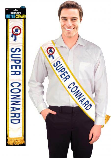 Echarpe homme super connard bleue