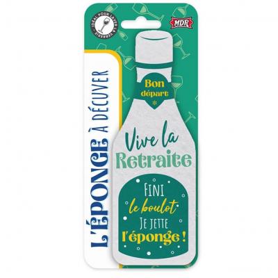 Epb2509 cadeau eponge vive la retraite