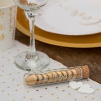 Eprouvette en verre mariage just married