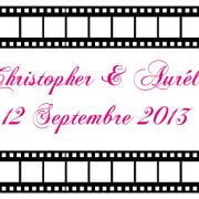 Étiquette à dragées cinéma: Action (x10) REF/10112
