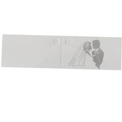 Etiquette a dragee mariage couple de maries argent et blanc