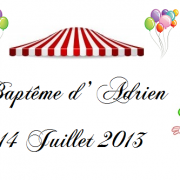 Étiquette à dragées: Cirque (x10) REF/10094