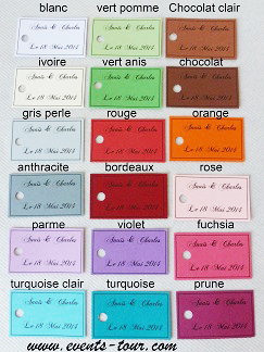 Étiquette à dragées de couleur (x10) REF/10146