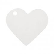 Étiquette blanche coeur (x10) REF/2987