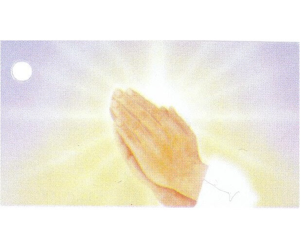 Etiquette communion main