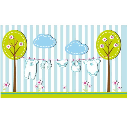 Etiquette garcon trousseau rayure