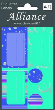 Etiquette papier cadeau noel bleu turquoise