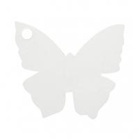 Etiquette papillon blanc