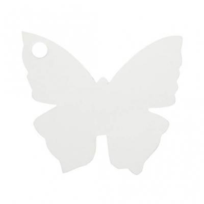 Étiquette papillon blanche (x10) REF/2988