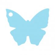 Étiquette papillon bleu ciel (x10) REF/2988