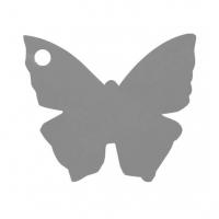 Etiquette papillon grise