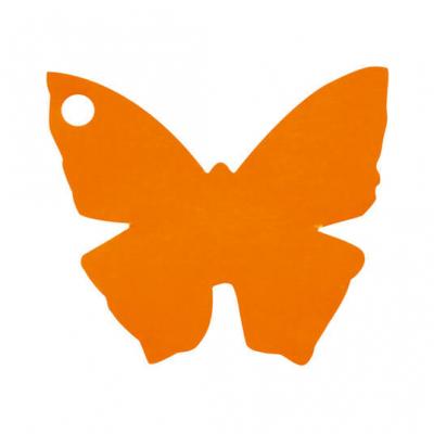 Etiquette papillon orange