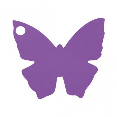 Etiquette papillon prune
