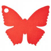 Étiquette papillon rouge (x10) REF/2988