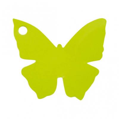 Etiquette papillon verte