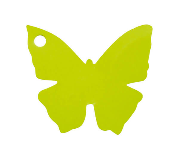 Etiquette papillon verte