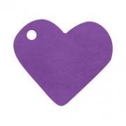 Étiquette prune coeur (x10) REF/2987