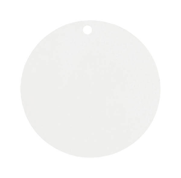 Etiquette ronde blanche