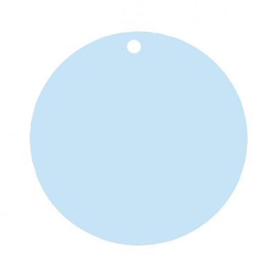 Etiquette ronde bleu ciel