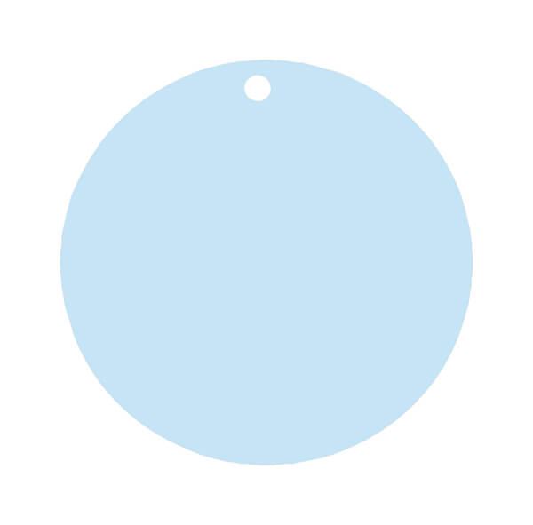 Etiquette ronde bleu ciel