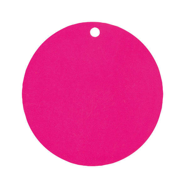 Etiquette ronde fuchsia