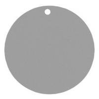 Etiquette ronde grise avec perforation