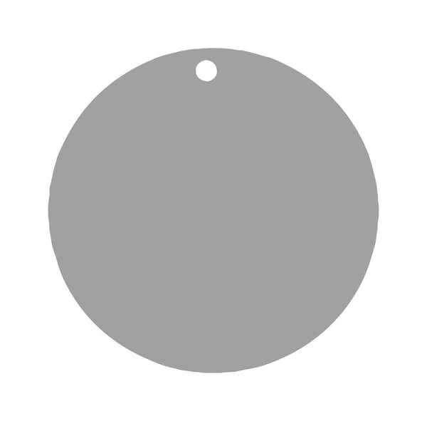 Etiquette ronde grise