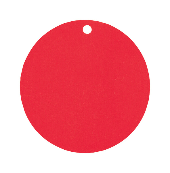 Etiquette ronde rouge