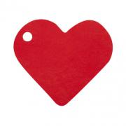 Étiquette rouge coeur (x10) REF/2987